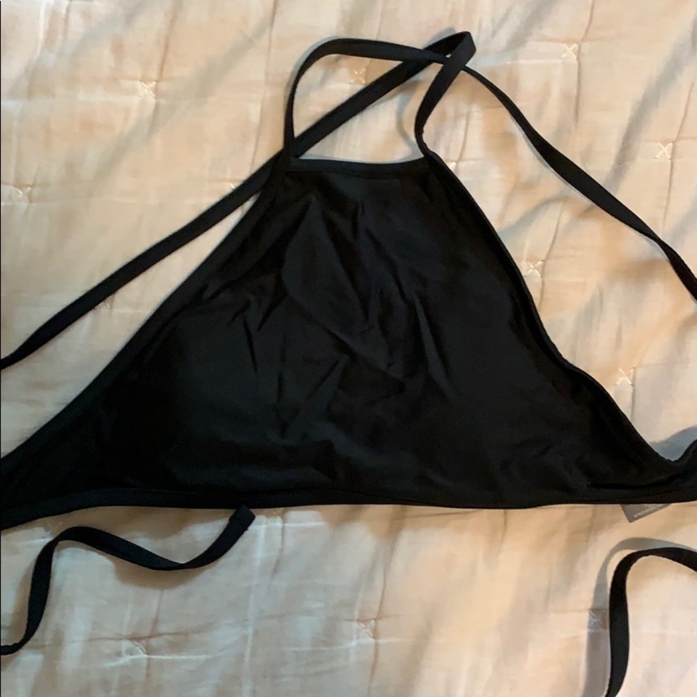 halter black swimsuit never worn